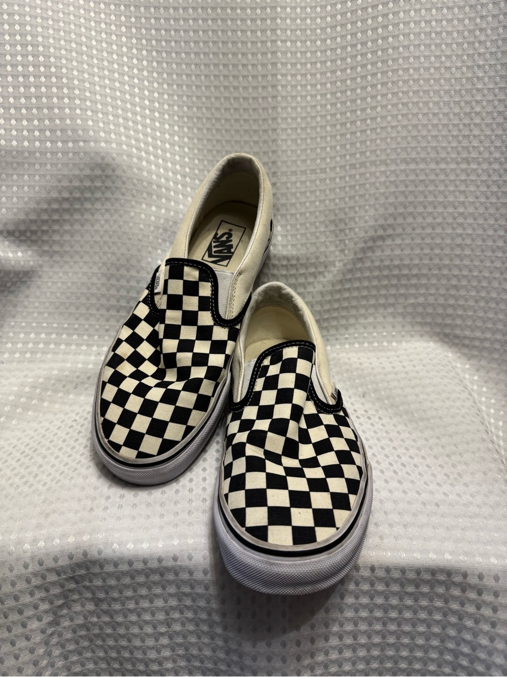 Vans Checkerboard Slip-On Sneakers - Black & White
